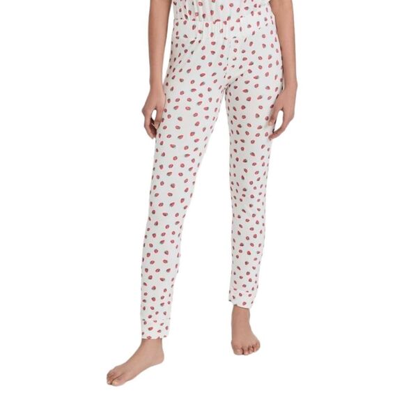 REVOLVE Strawberry Print Cozy PLUSH Thermal Pajama Set sz S NWT - Picture 2 of 15